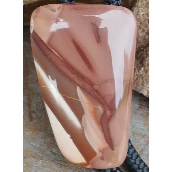 Handcrafted Brown Stone Bolo Tie - Picture 3 of 10